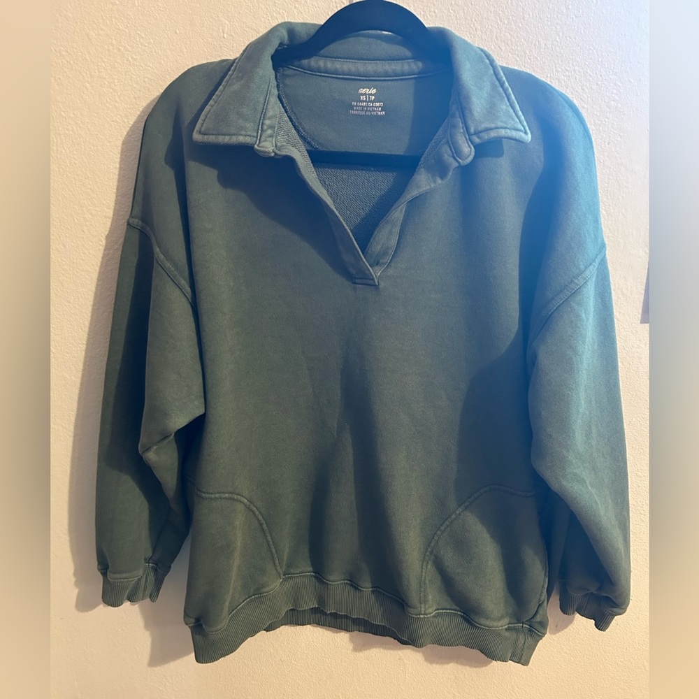 Aerie Sweater - Green - Size XS (Oversized)